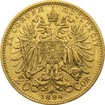 Zlat� mince Dvacetikoruna Franti�ka Josefa I. Rakousk� ra�ba 1894