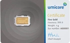 1g investi�n� zlat� slitek | Umicore