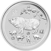 Stříbrná investiční mince Rok Vepře 1 Oz | Lunar II | 2019