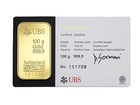 Zlat� slitek 100g UBS Argor-Heraeus (�v�carsko)