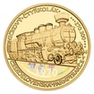 Zlat� uncov� mince �eskoslovensk� parn� trakce - Jedni�kov� �ty�kol�k 434.1 proof s hologramem