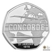 Stříbrná mince Concorde: 50. výročí prvního letu UK 2026 proof