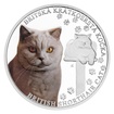 Stříbrná mince Plemena koček - Britská kočka proof