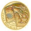 Zlatá 1oz investiční mince Český lev 2026 s hologramem proof