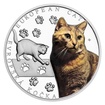 Stříbrná mince Plemena koček - Evropská kočka proof