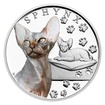 Stříbrná mince Plemena koček - Sphynx proof