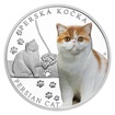 Stříbrná mince Plemena koček - Perská kočka proof