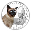 Stříbrná mince Plemena koček - Siamská kočka proof