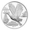 Stříbrný tolar k narození dítěte - balónky proof