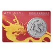 Stříbrná mince 1 Oz China Dragon 2025 Burgundy Good Fortune Card