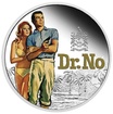 Stříbrná mince 1 Oz James Bond 007 Dr. No 2022 Proof + Kolorováno