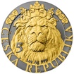 Stříbrná mince 1 Oz Český lev 2022 Zlaceno + Ruthenium