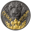 Stříbrná mince 1 Oz Český Lev 2023 Černá platina + Zlaceno