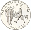 Stříbrná mince 10000 WON XXIV OLYMPIAD SEOUL Volleyball- 1987