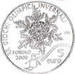 Stříbrná mince 5 Euros 2006 Turin Olympics - 2005 Proof