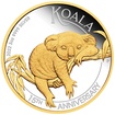 Stříbrná mince 3 Oz Koala 15th Anniversary 2022 Proof- zlaceno