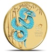 Zlatá mince 1/10 Oz Lunar Series III Year of the Snake 2025 Kolorovaná