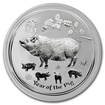 Stříbrná mince 2 Oz Lunar Series II Year of the Pig 2019