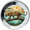 Stříbrná mince 1 Oz African Wildlife Leopard 2026 Kolorováno