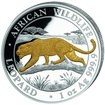 Stříbrná mince 1 Oz African Wildlife Leopard 2026 Zlaceno