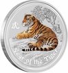 Stříbrná mince 1 Oz Lunar Series II Year of the Tiger 2010 Kolorováno