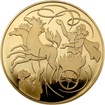 Zlatá mince Elijáš a Vzdušný vír 10 NIS Izrael Biblické umění 2011 Proof