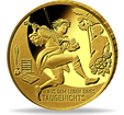 1/2 oz zlatá mince GOLD EURO - Mistrovská díla německé literatury - Ze života darmošlapa 2025 BU - Německá mincovna München (D)