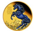 The Perth Mint 1 oz zlatá mince Lunar III Rok Koně 2026 PROOF, barevné provedení – Perth Mint
