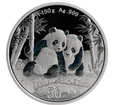 150g st��brn� mince Panda PROOF-irizuj�c� zbarven� 2026 - China Mint