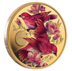 1 oz zlat� mince Birds of Beauty - Purpurov� p�nkava 2026 PROOF, barevn� proveden� - Niue
