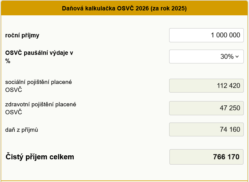 Da�ov� kalkula�ka OSV�