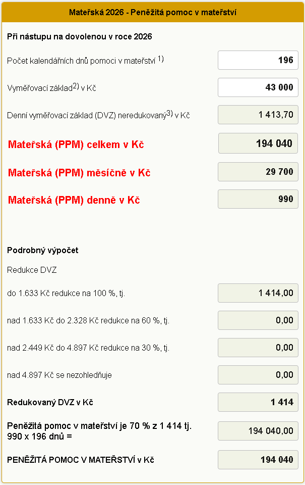 Kalkula�ka mate�sk�