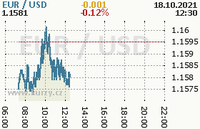 Online graf kurzu usd/eur