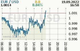 Online graf kurzu usd/eur