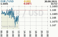 Online graf kurzu usd/eur