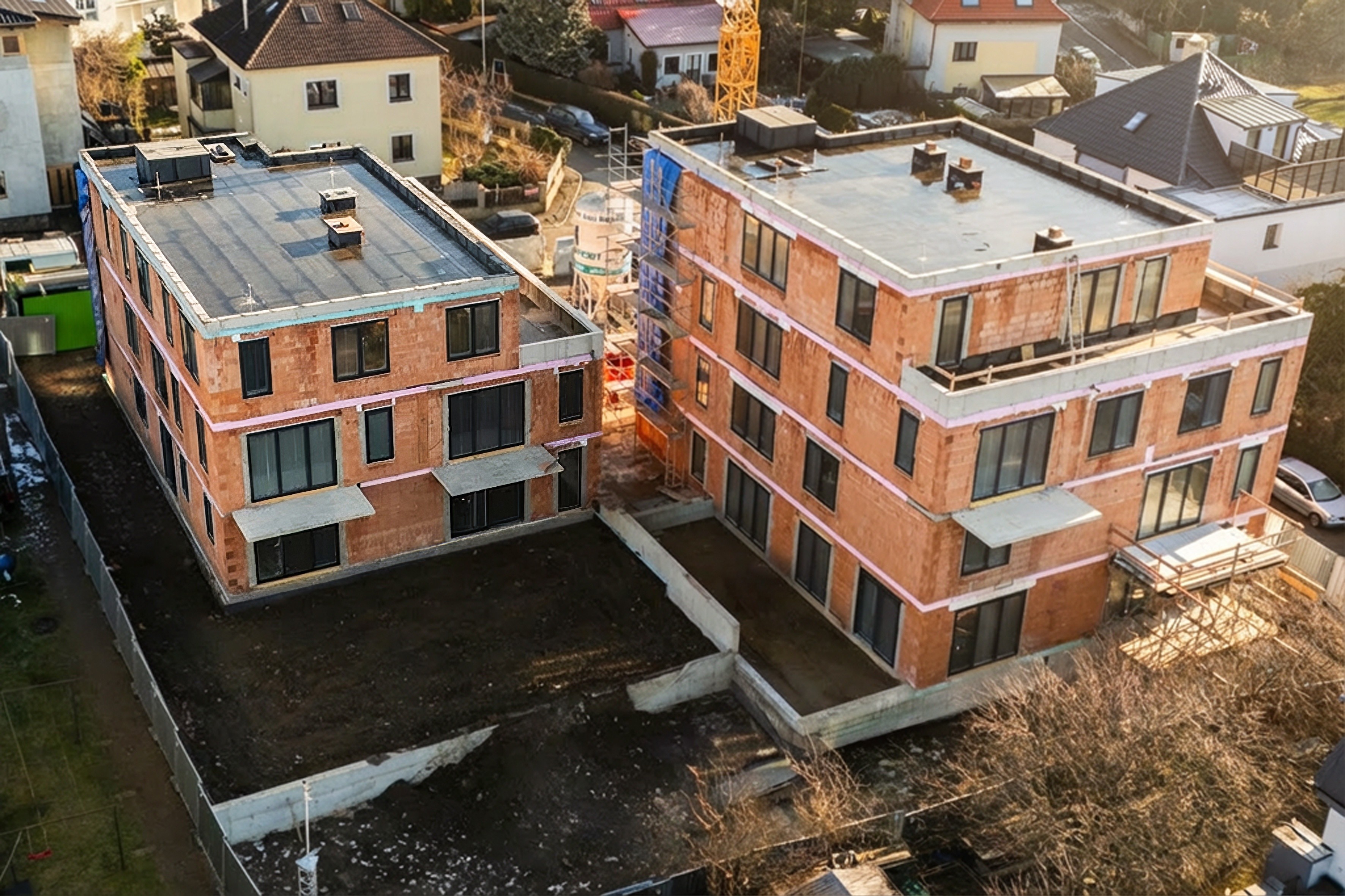 hrubá stavba Viladomy Modřany Voborského