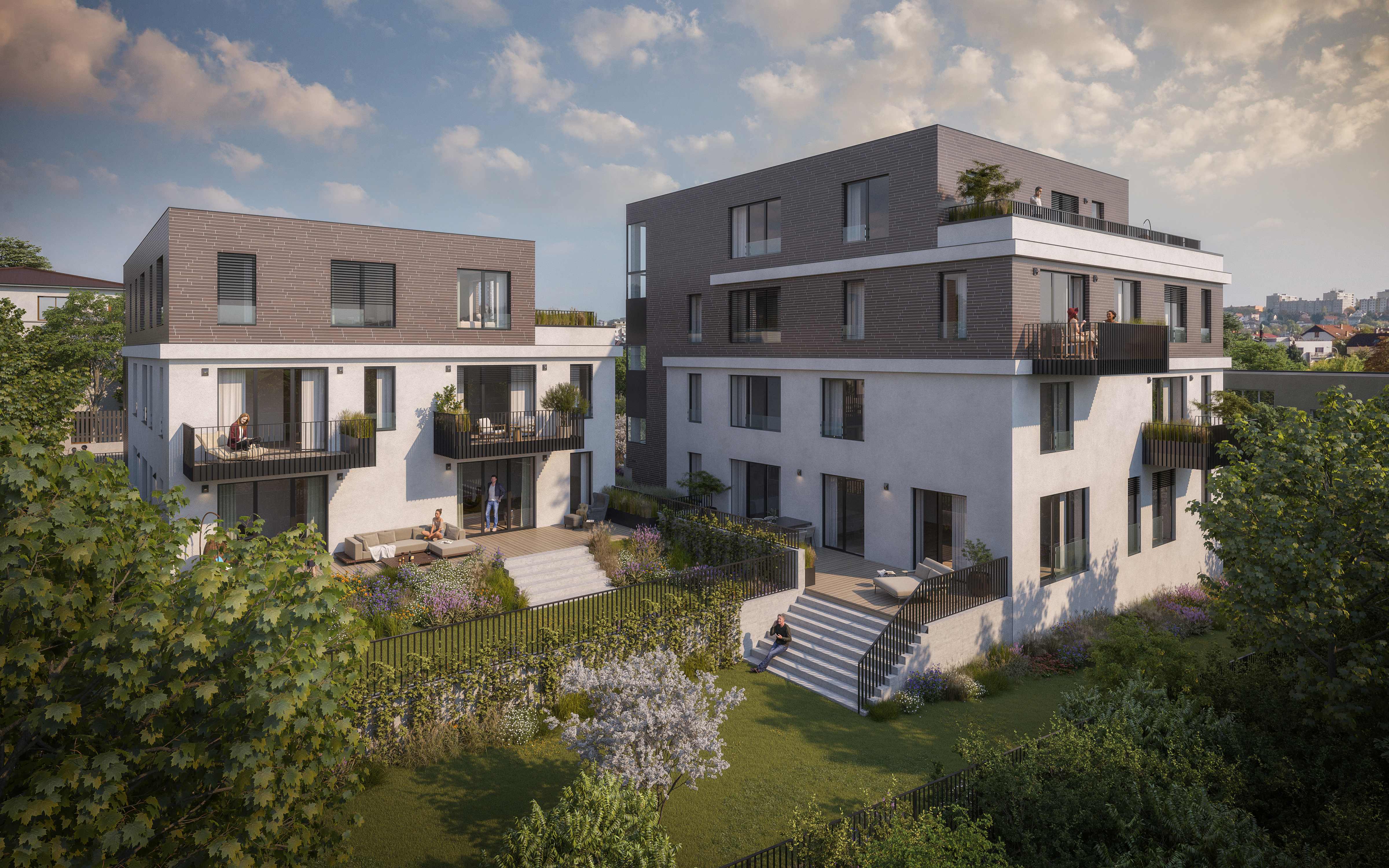 Viladomy Modřany vizualizace