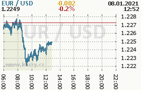 Online graf kurzu usd/eur