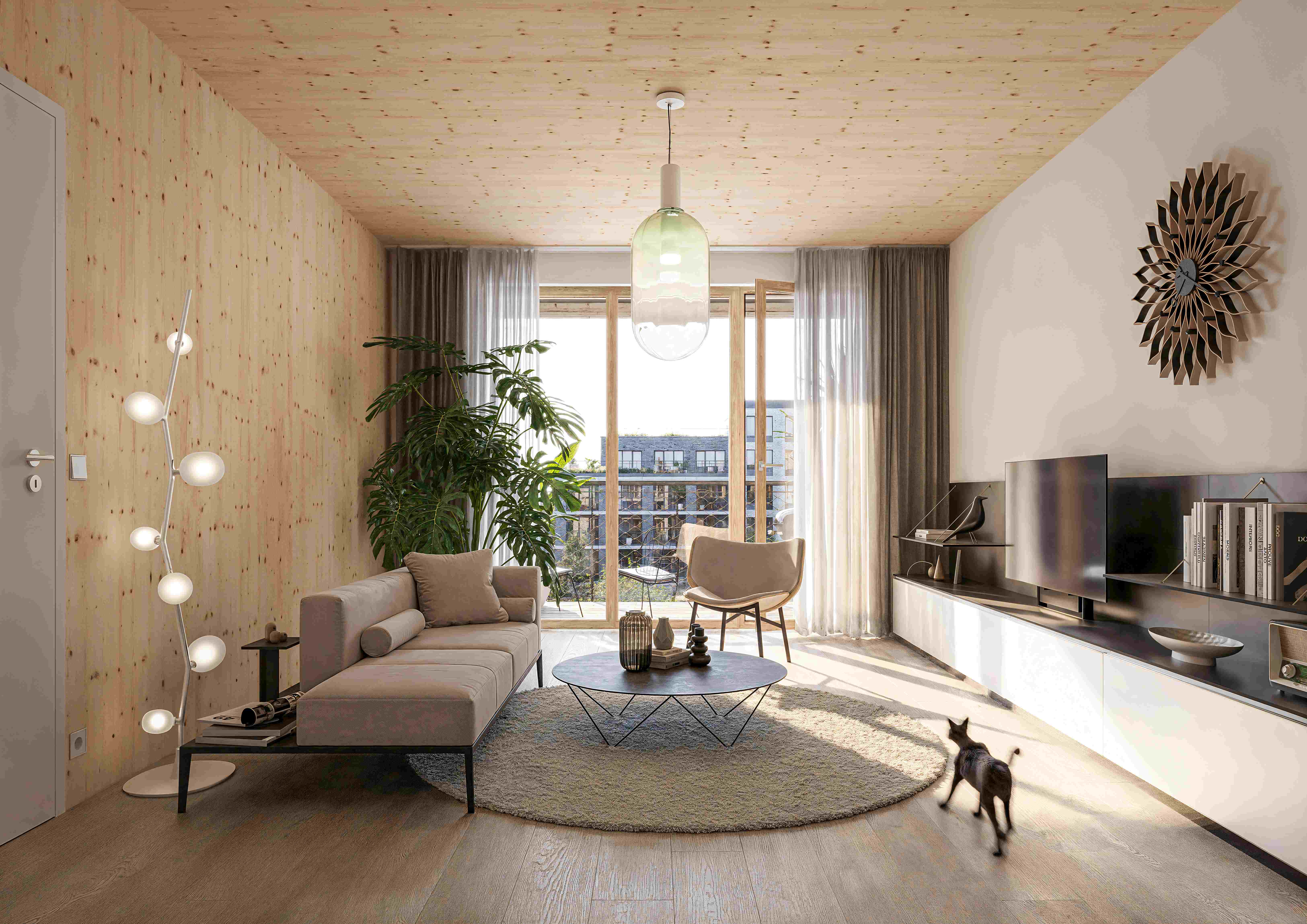 Dřevák interiér vizualizace