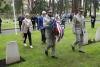 The presidential couple during a memorial ceremony at the Brookwood cemetery. 