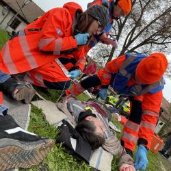 Sttn hrad a zmek esk Krumlov hostil vjimen cvien sloek IZS.