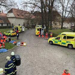 Sttn hrad a zmek esk Krumlov hostil vjimen cvien sloek IZS.