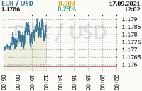 Online graf kurzu usd/eur