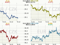 Koruna, Euro, dolar