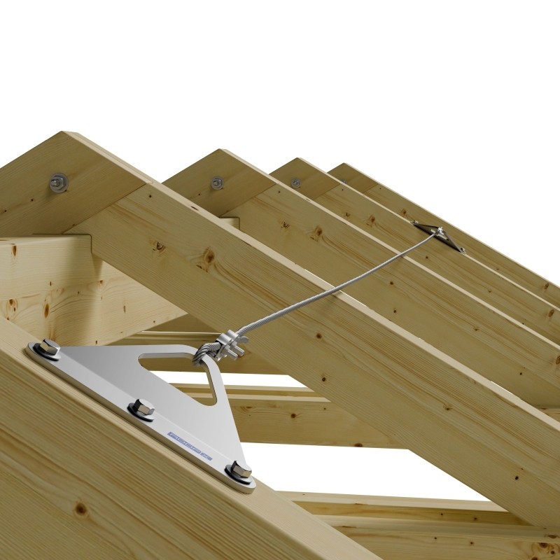 montážní kotvící bod, krov detail