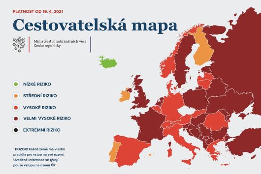 PEHLEDN: Nov pravidla cestovn platn od 19. dubna 2021