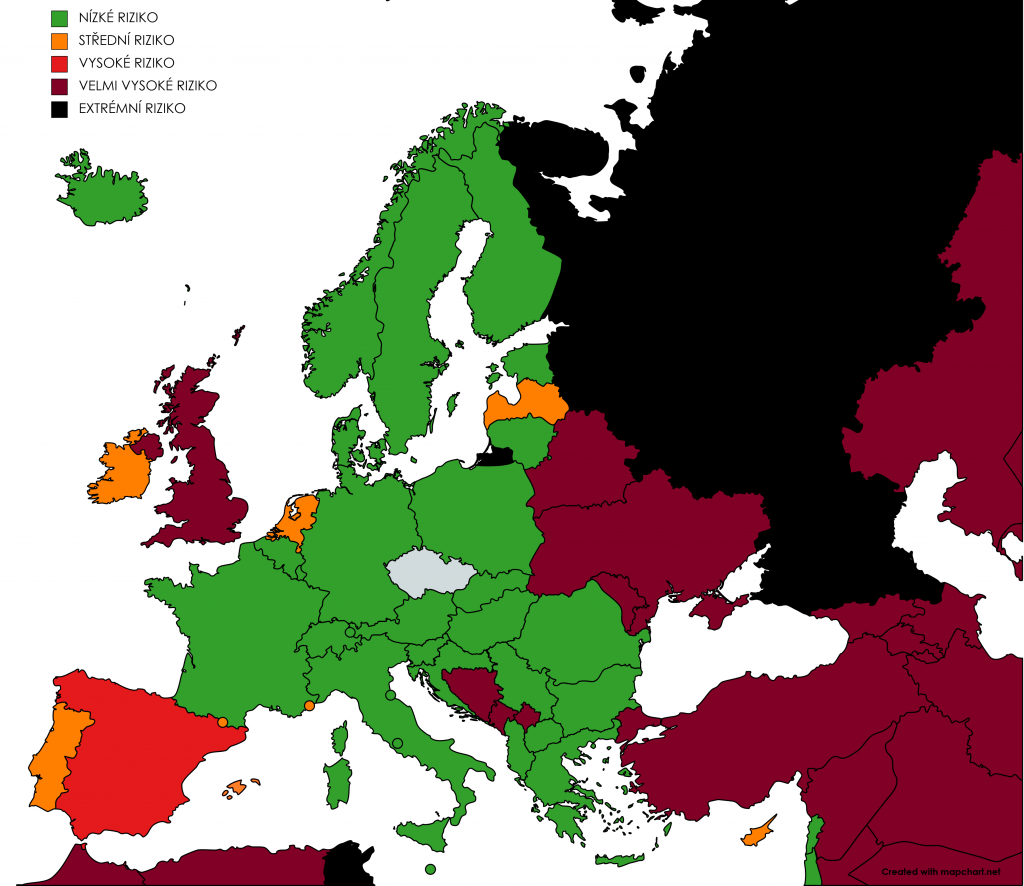 Cestovatelsk mapa przdniny