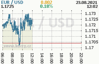 Online graf kurzu usd/eur