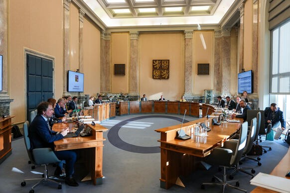 Vl�da zasedla ke sv�mu pravideln�mu jedn�n� ve Strakov� akademii, 5. �nora 2025.