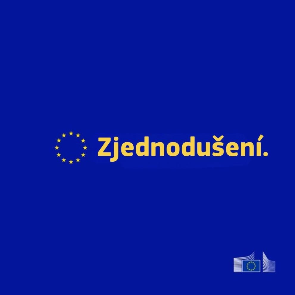 N�pis Zjednodu�en� a logo Evropsk� komise